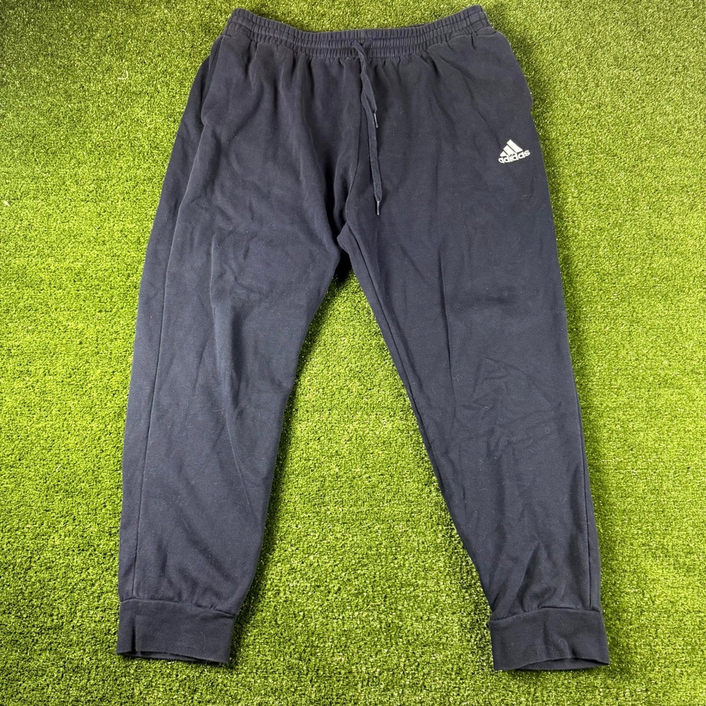 Adidas Mens Essentials Fleece Joggers Black Sweatpants 2XL 0661